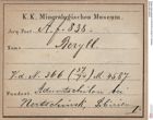 Etiketten zu Beryll (Aquamarin) (NHMW-MIN-Af838)